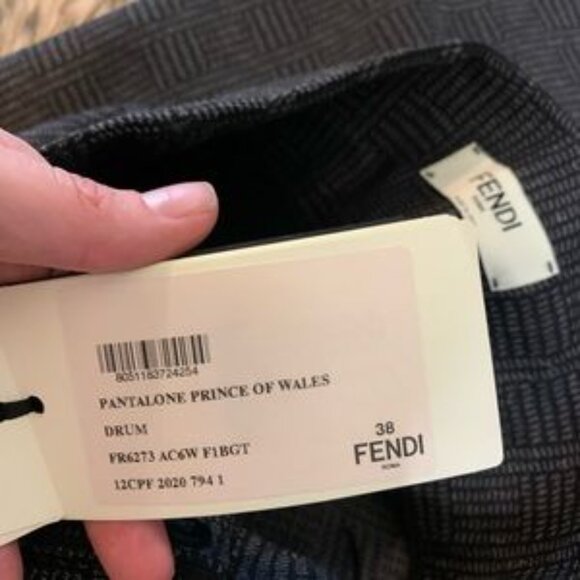 Fendi Prince of Wales wide-leg trousers - Picture 6 of 9